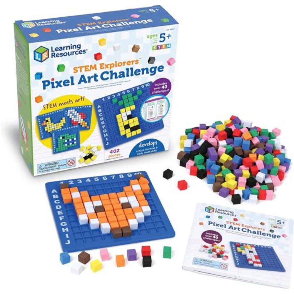 Learning Resources STEM Explorers Pixel Art Challenge, 402‎ Pieces, Ages 5